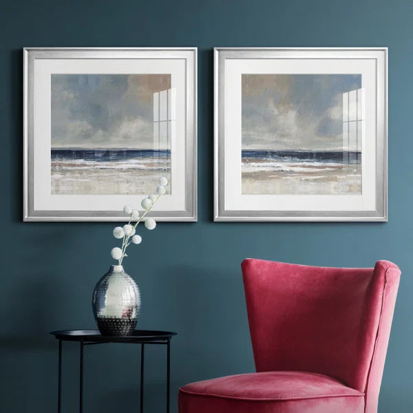 " Embellished Distant Land I " 2 - Pieces