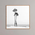 'Two Palms' - Picture Frame Photograph Print on Wood