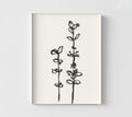 Edgartown Delicate Black And White Leaf Print, Leaves Sketch Artwork Print, Black And White Nature Print, Minimalist Bedroom Plants Print