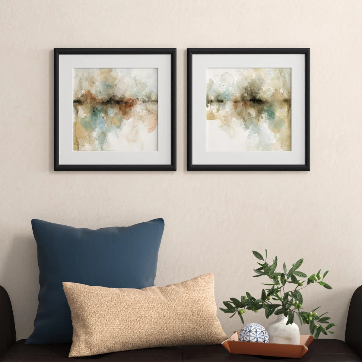 Island Mist' - 2 Piece Picture Frame Print Set