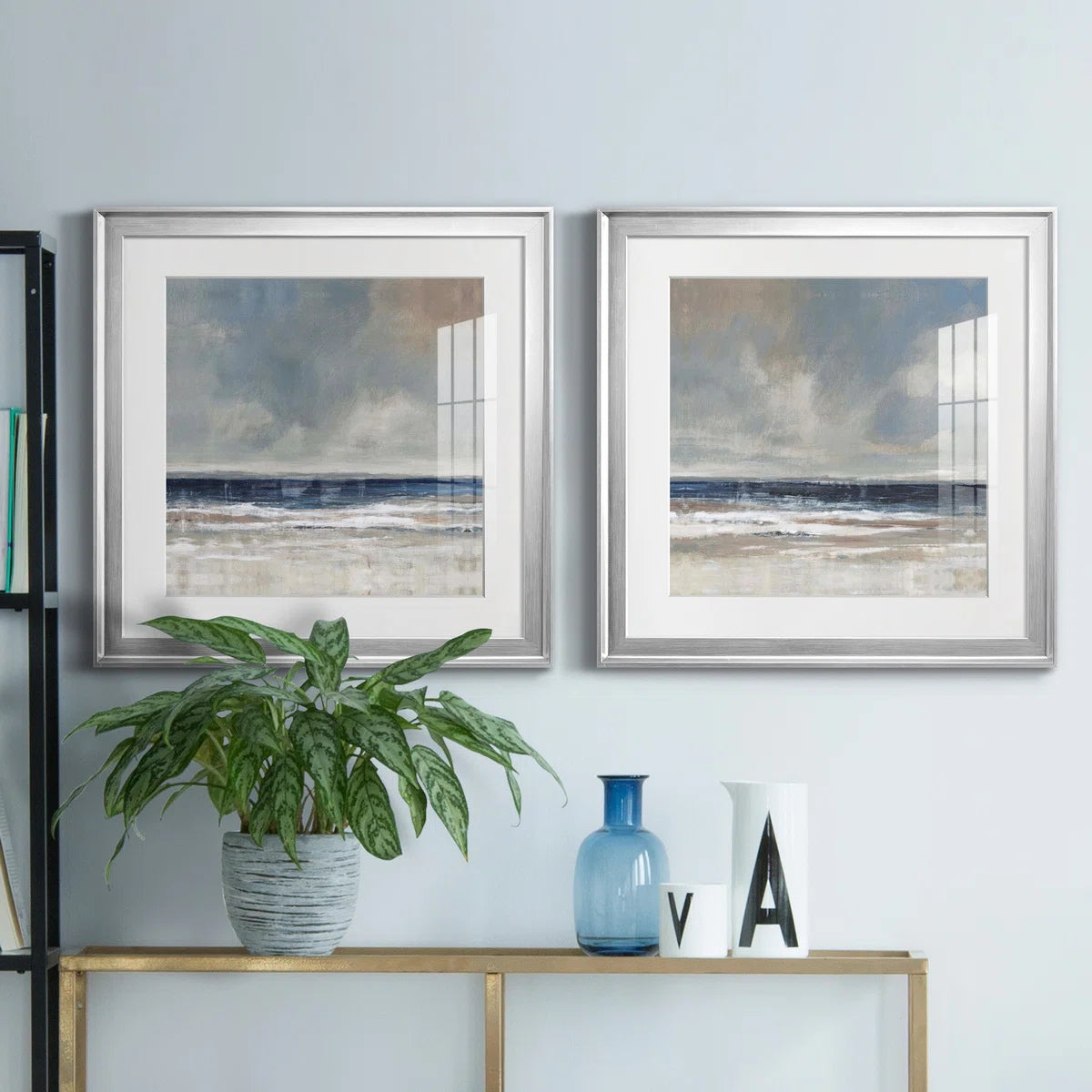 " Embellished Distant Land I " 2 - Pieces